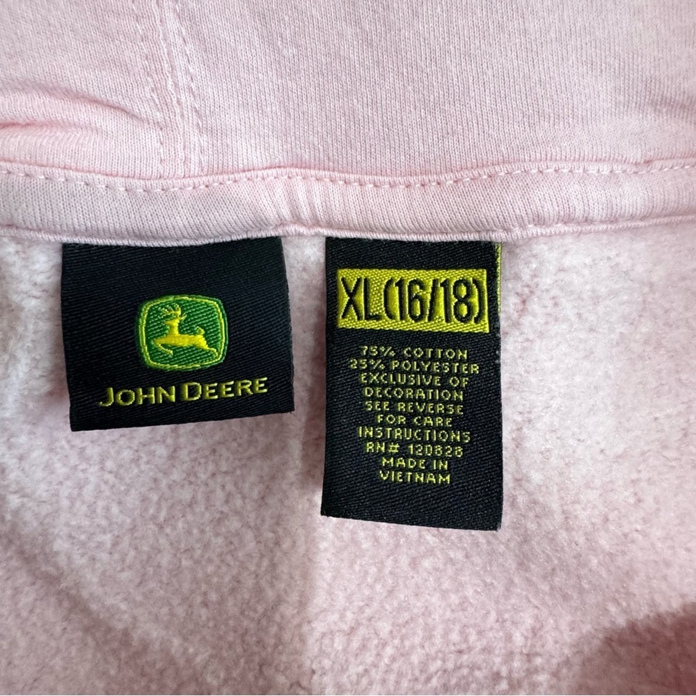 John Deere Light “ Will Trade Husband for Tractor” Pink Hoodie - Picture 5 of 6